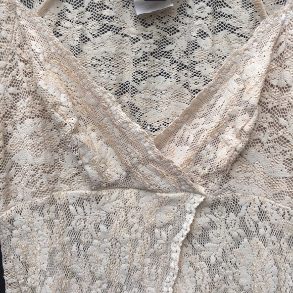 Vintage 90's Bebe floral lace wrap top - Picture 2 of 15
